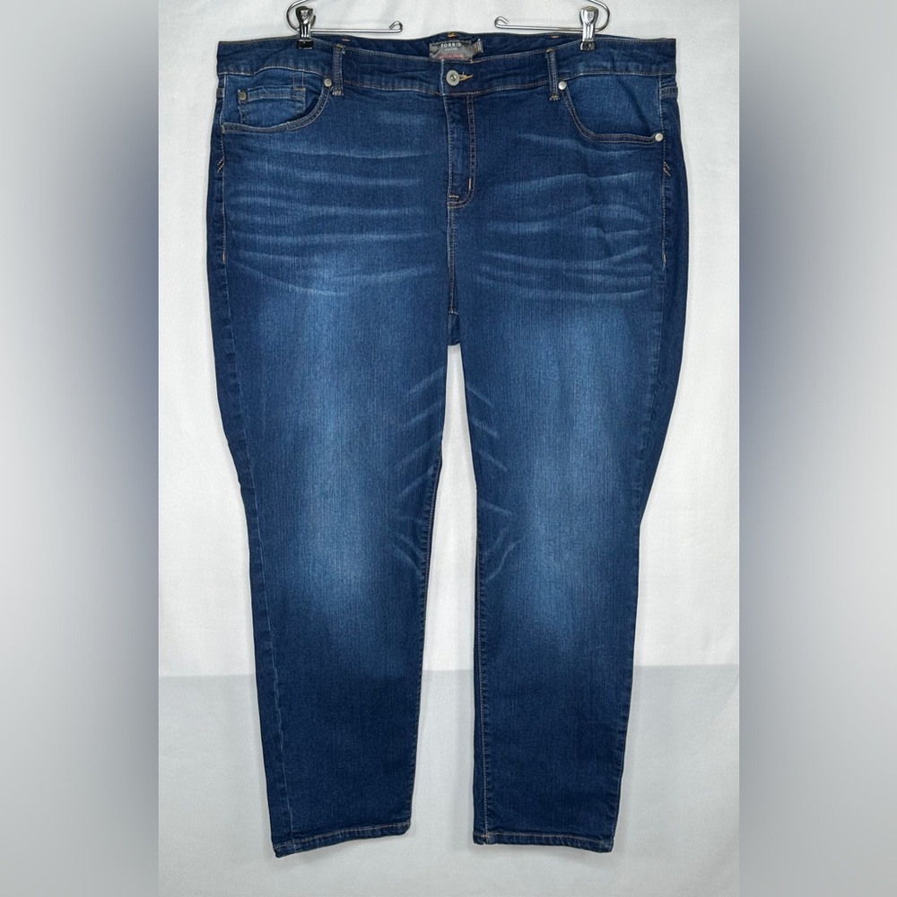 Torrid Jeans Boyfriend Straight Vintage Stretch Whiskering Sz 24R